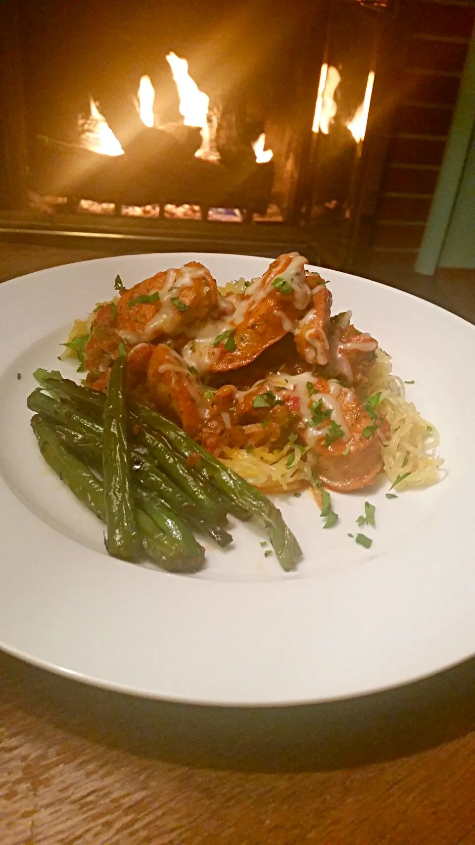 paleo sausage and pepper pasta with spaghetti squash|Jenn Strangeさん