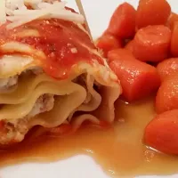 turkey lasagna rolls with brown sugar glazed carrots|Shin SooMinさん