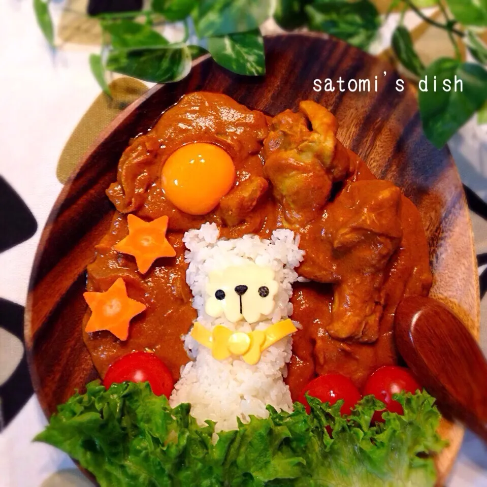 Snapdishの料理写真:ひつじ…かと見せかけて"アルパカ"のデコカレー|さとみ (satomi_foodart)さん