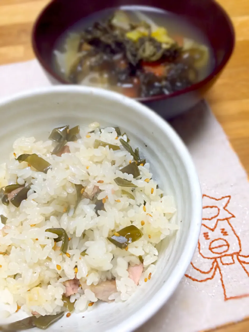 Snapdishの料理写真:塩豚→炊き込み御飯 #始末料理|morimi32さん