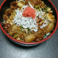 【すき焼き風 しらす明太ニンニク丼】|Kyohei Okamotoさん