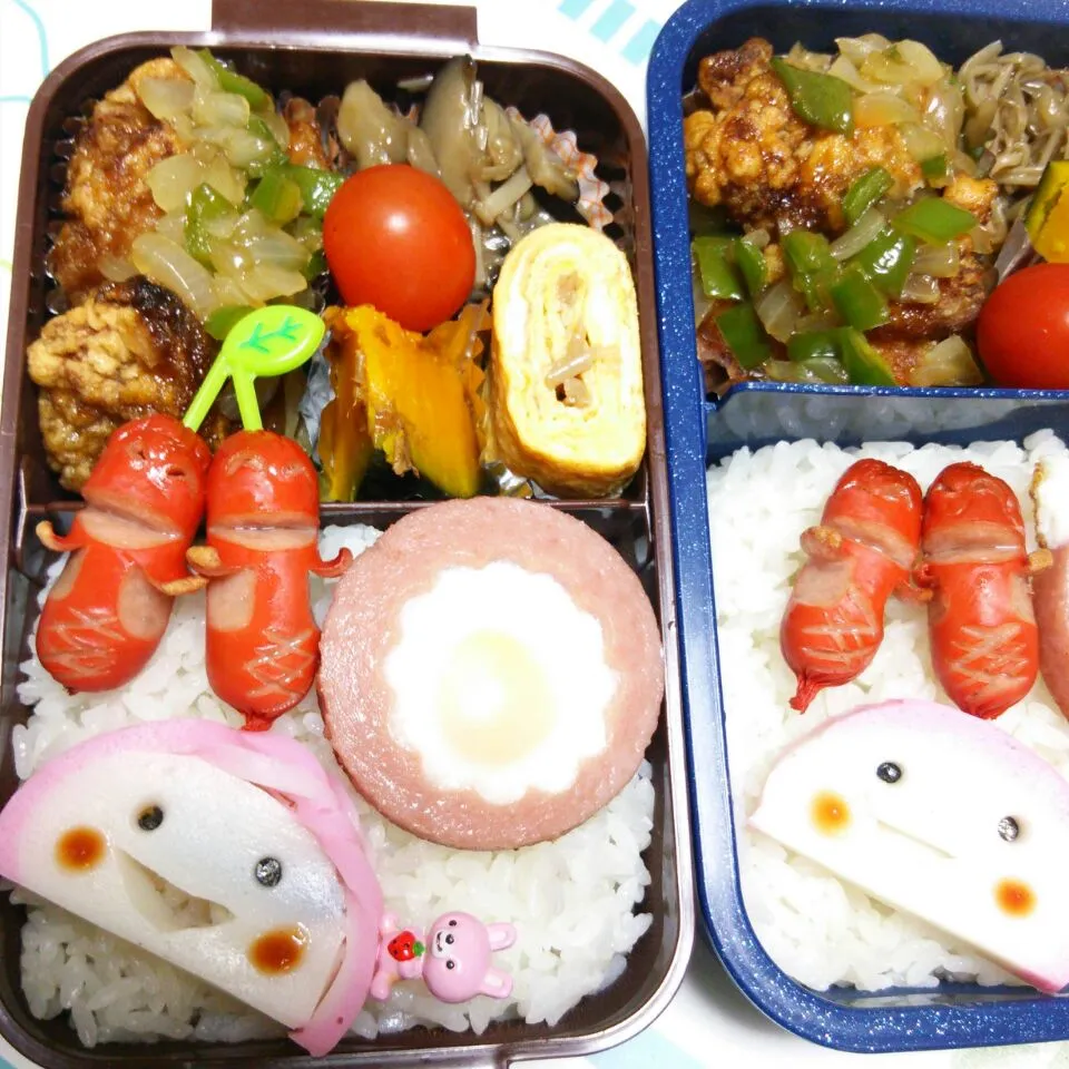 Snapdishの料理写真:1月9日　高校生女子＆オレ弁当|クッキングおやぢさん