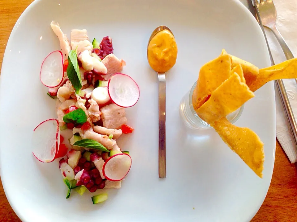 Ceviche de pulpo y pescado|Eduardo Mestre Sさん