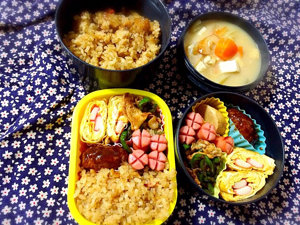 Snapdishの料理写真:1/9長女通学・パパ弁当|marinaさん