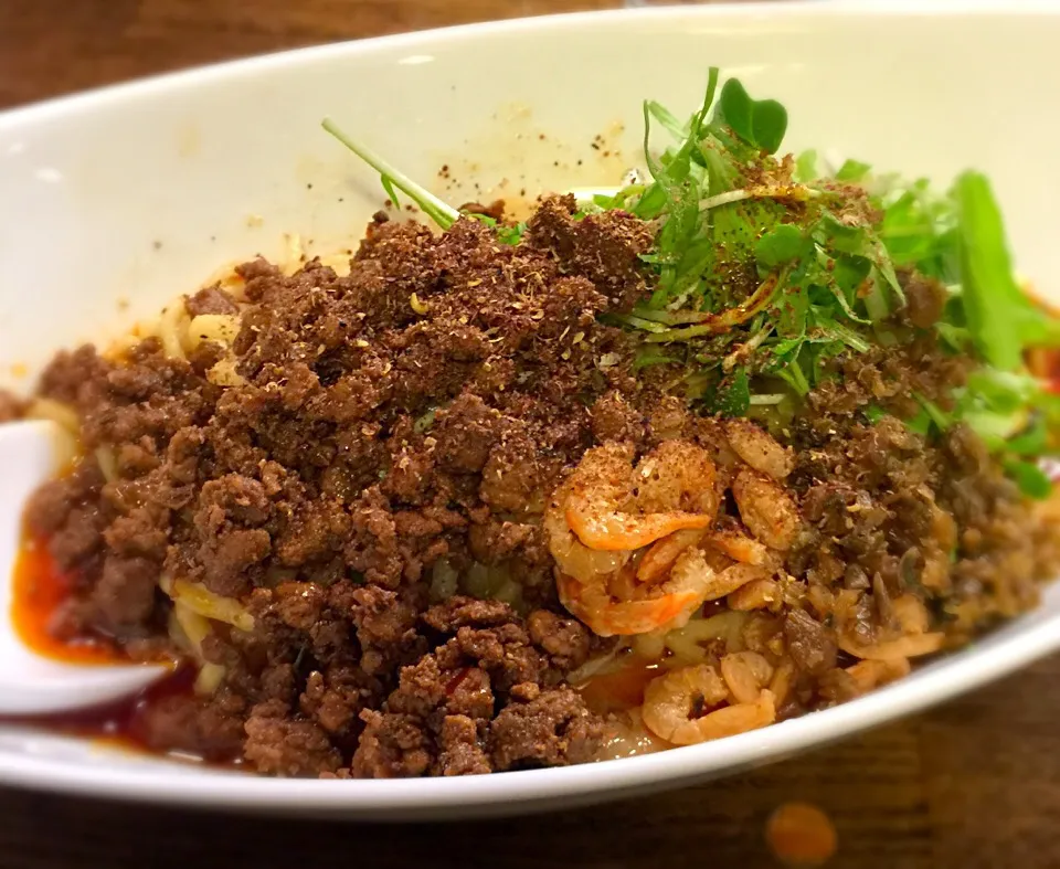 湯島 阿吽の汁なし担担麺。山椒がびりびり！ちょーーー美味い（≧∇≦）|リュカさん