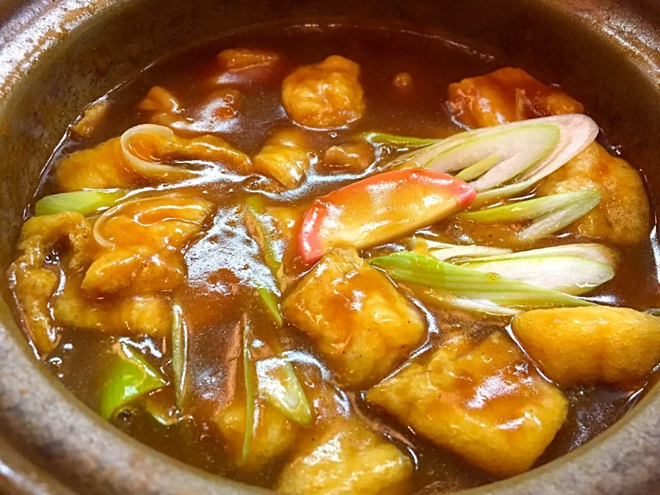 Curry soup with chicken ,vegetables and fried tofu|Diana Hiraoさん