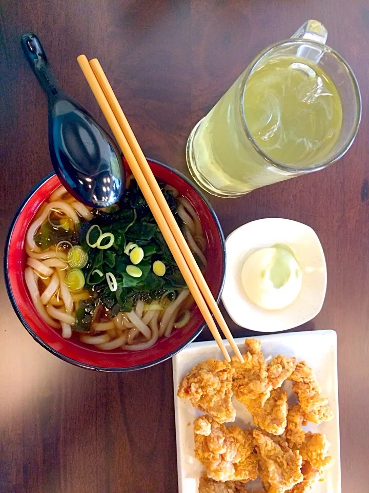 Original soup udon with karaagae|Farina Junaidiさん