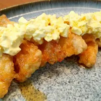 チキン南蛮Chicken Nanban（marinated fried chicken） with Tartar Sauce.|Yukoさん