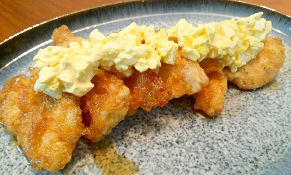 チキン南蛮Chicken Nanban（marinated fried chicken） with Tartar Sauce.|Yukoさん