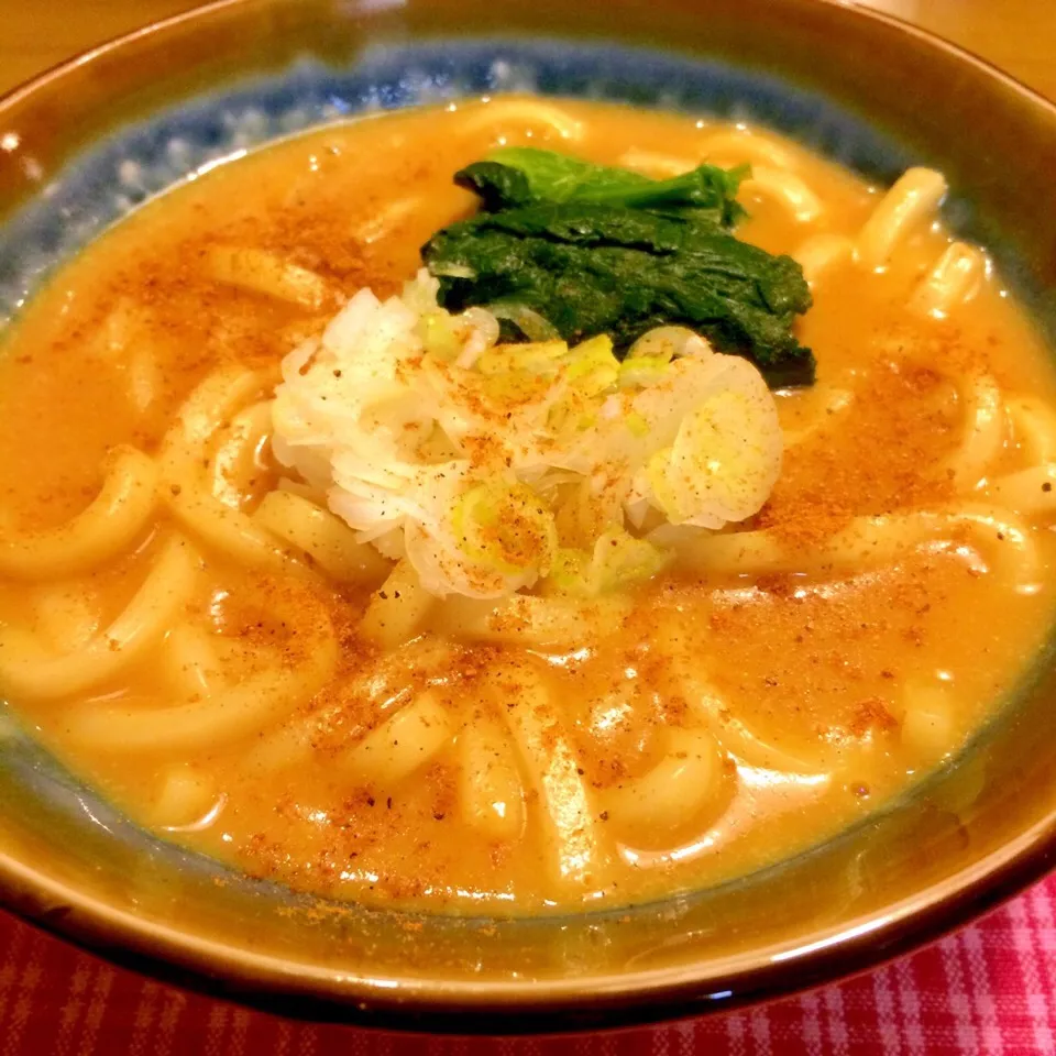 カレーうどんで夕食🍜🍜|かずみさん