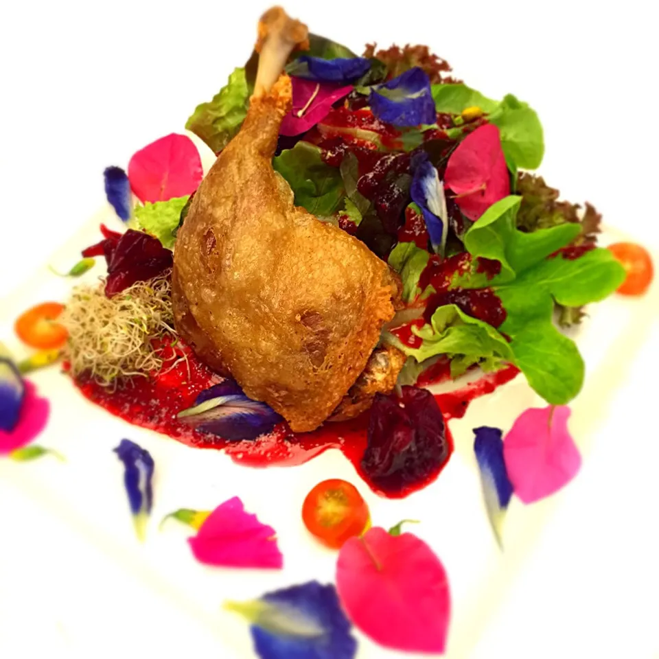 Crispy Skin Duck with Garden Salad|nicky tangさん