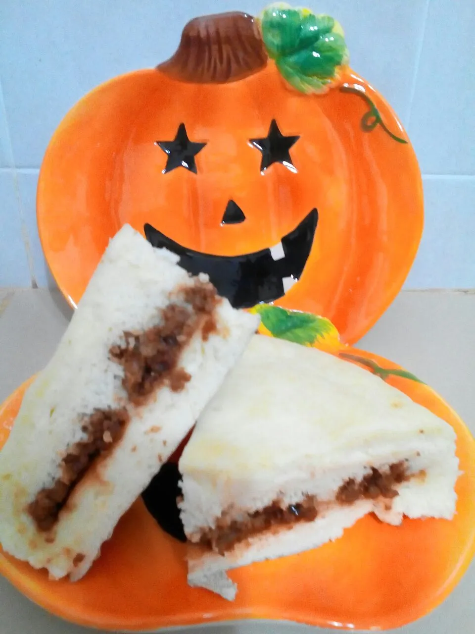 Happy Halloween! I make it " Traditional  Salted Pork Minced Steam Cake"|Homemade dishさん