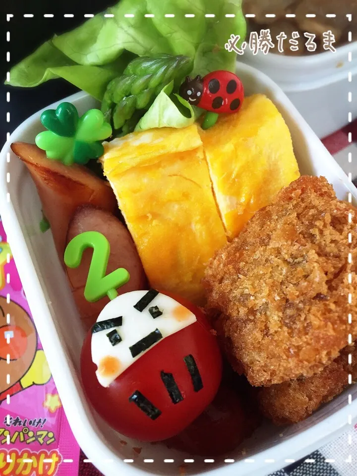 必勝だるまちゃん⭐️弁当|あおぱんださん