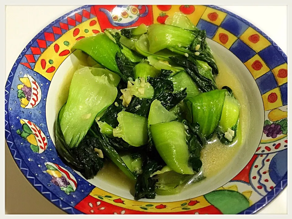 Stir-fried Japanese Green With Garlic|Qiwei Tanさん