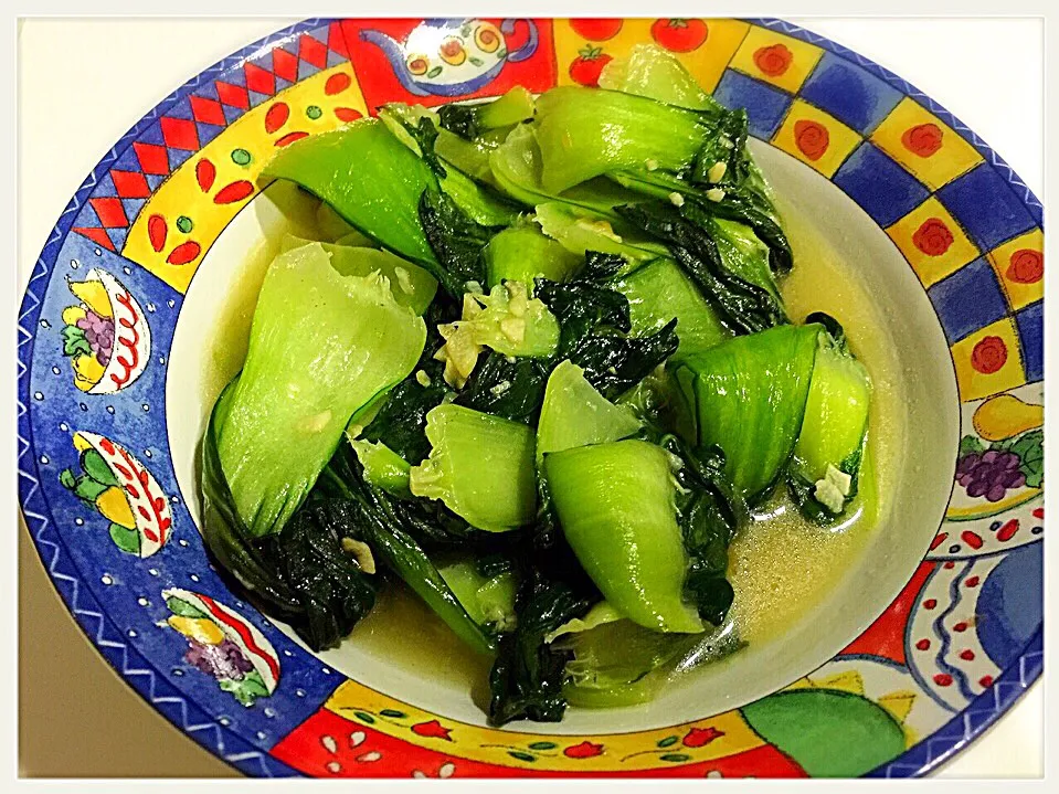 Stir-fried Japanese Green With Garlic|Boobooさん