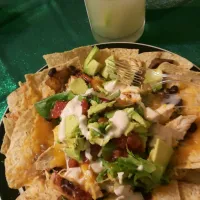 Snapdishの料理写真:chicken taco salad and margaritas....cant wait to dig in!!!!|Nikka Justwannabehappyさん