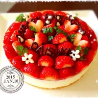 🍓苺のレアチーズケーキ🍓バースデー仕様٩(๑❛ᴗ❛๑)۶|桜さん