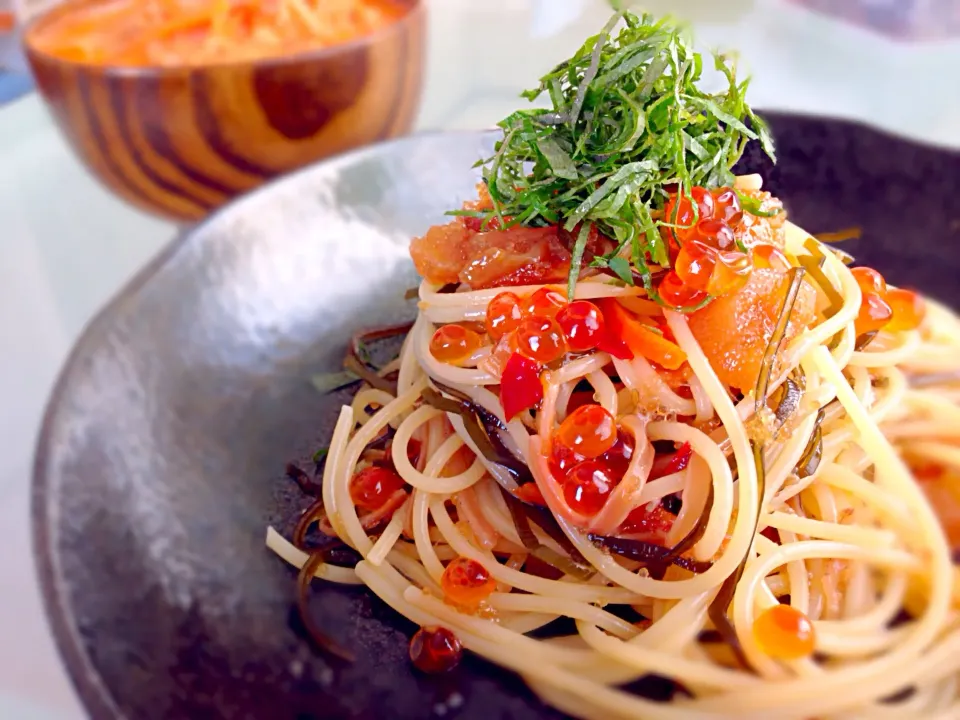 Snapdishの料理写真:くららさんの料理 数の子の松前漬けdeパスタ♡|ふぅちゃんさん