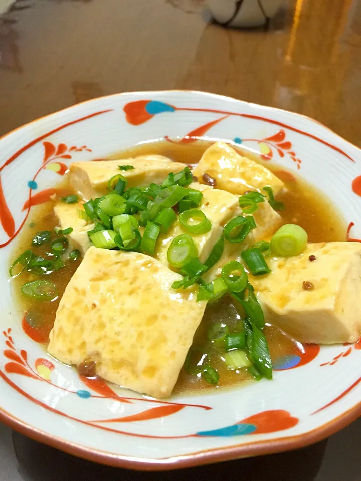 Snapdishの料理写真:木綿豆腐のあんかけ(甘口でちょっとだけミンチ入ってる)|みっちんさん