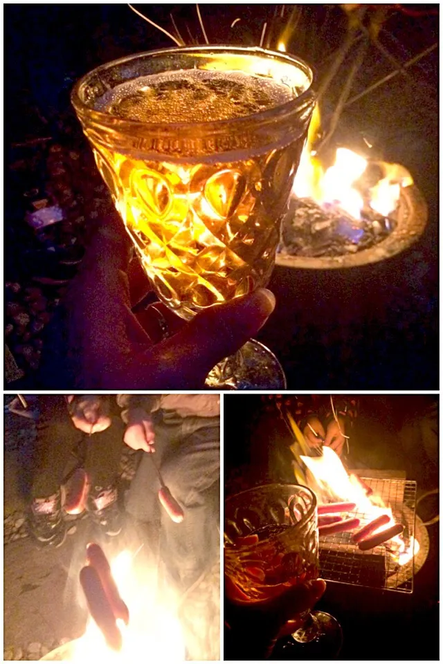 Snapdishの料理写真:Sausage in the bonfire🔥焚き火でｿｰｾｰｼﾞ|🌈Ami🍻さん