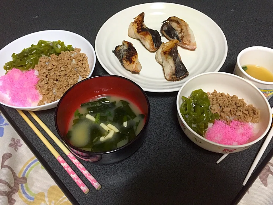 粕漬け・三色丼|うるしちかさん