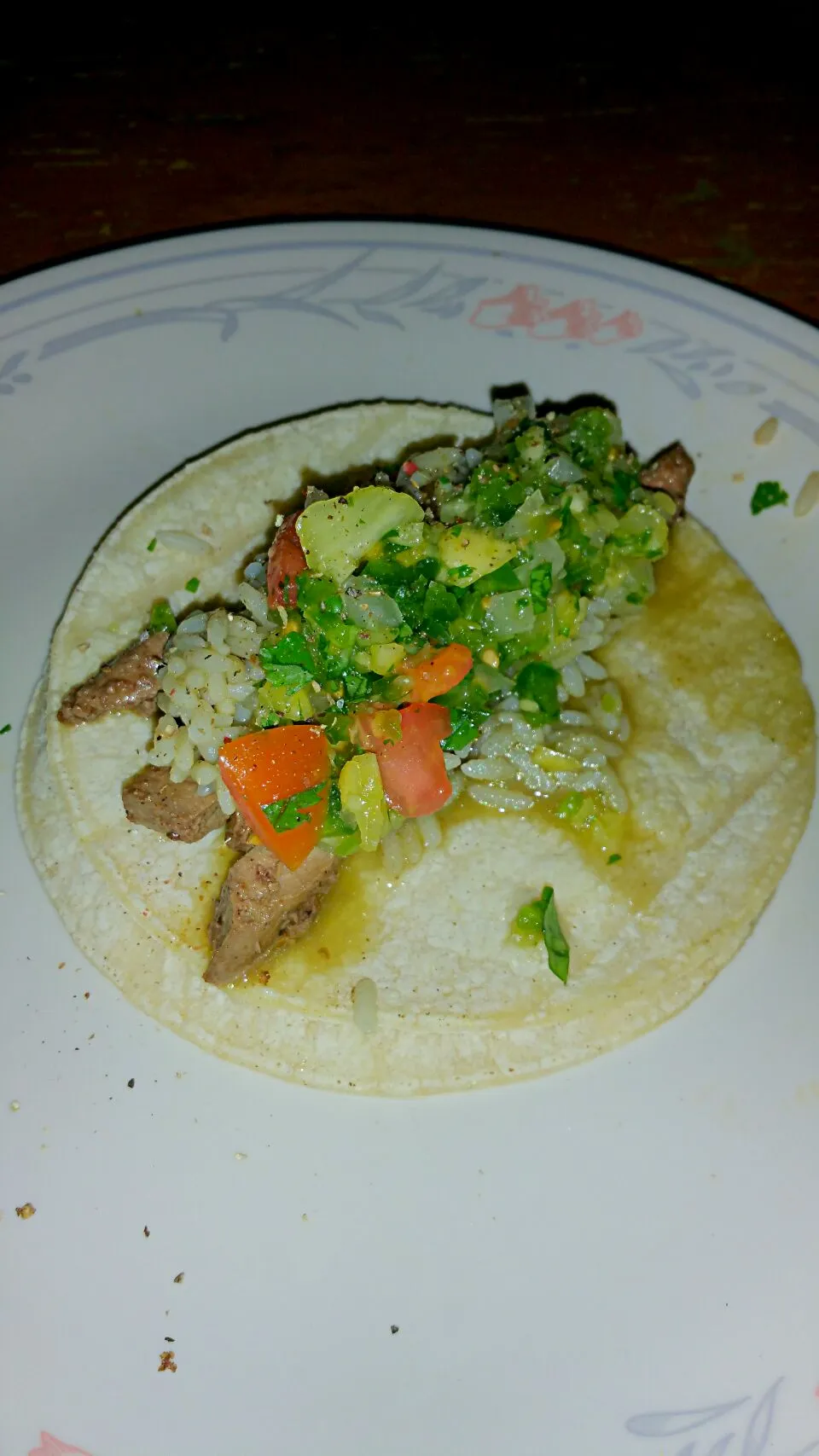 Calf liver tacos with cilantro lime rice and jalapeño pineapple pico de gallo|Haley KandiEyes Peelさん