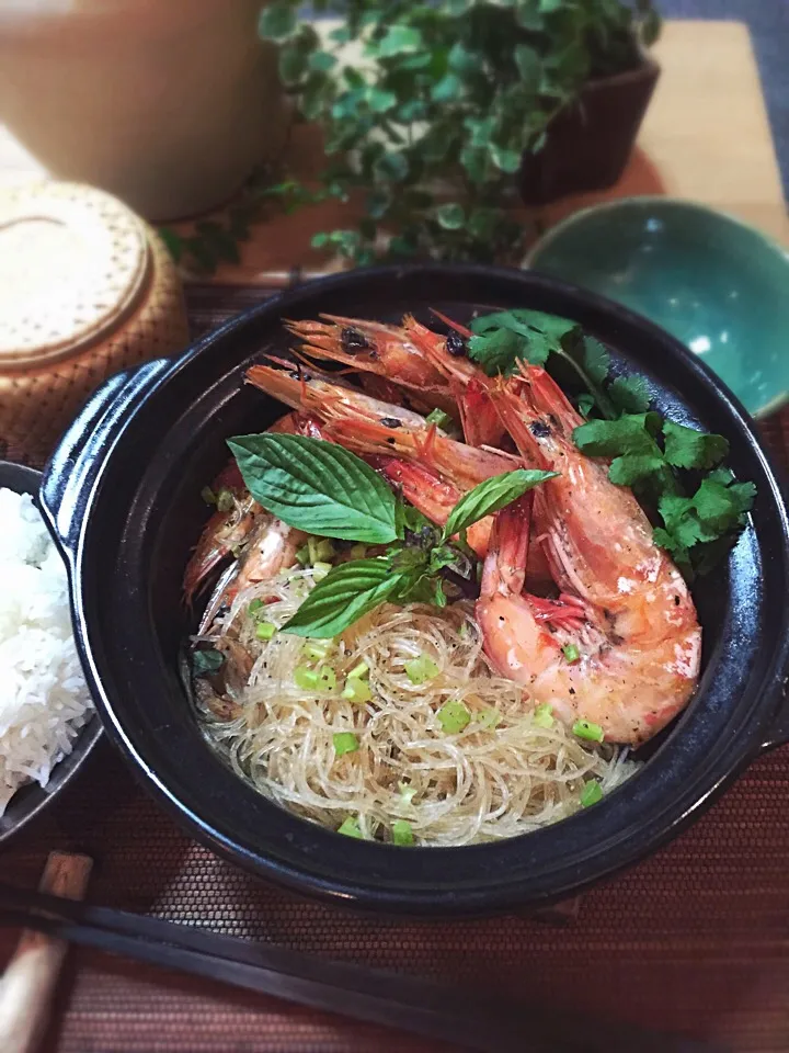 Thai clay pot prawns with bean thread|rick chanさん