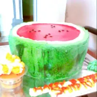 Snapdishの料理写真:watermelon birthday cake|irmayaniさん