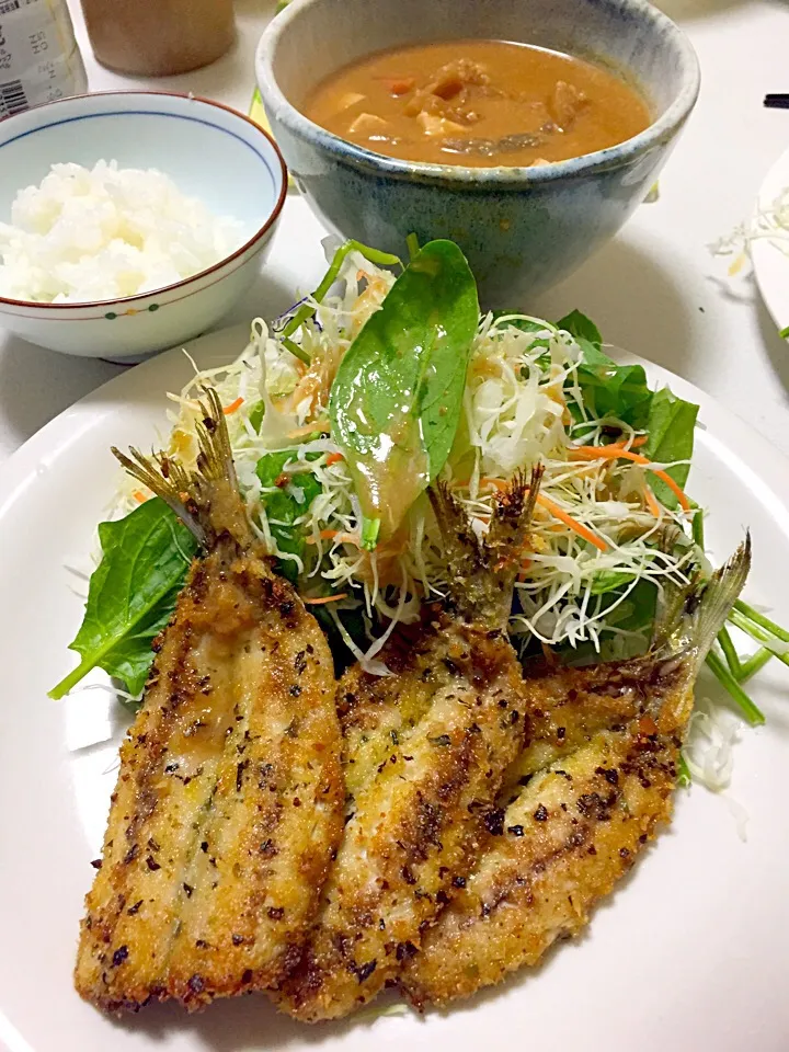 イワシの香草焼きと粕汁|Tekkoさん