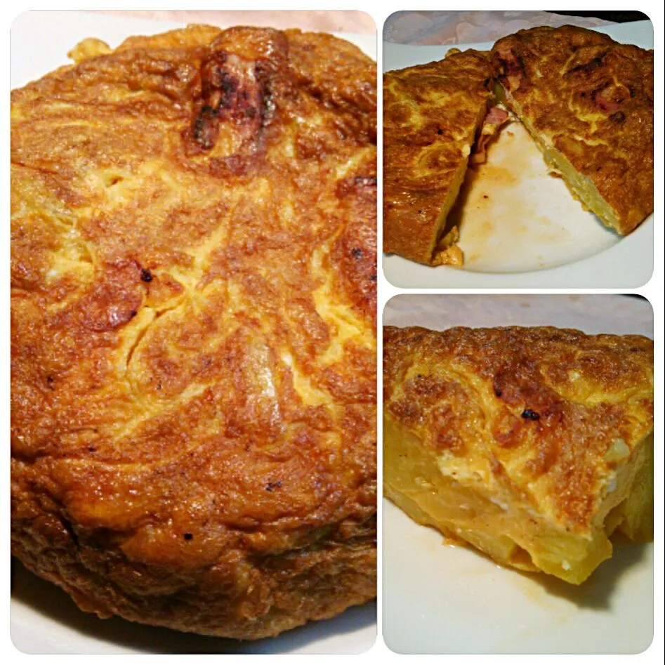 Tortilla espanola(^^)d
トルティージャ エスパニョラ＝スペイン風オムレツ＼(^^)／
nの上に～、エニェ、が私のスマホでは書けない(涙)|quitaさん