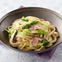 和風カルボナーラ風うどん