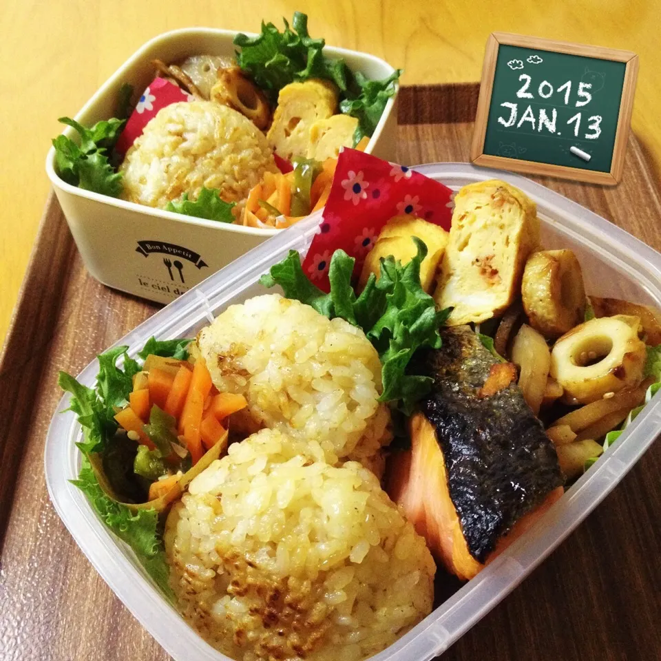 1/14 焼きおにぎり弁当。|Junさん