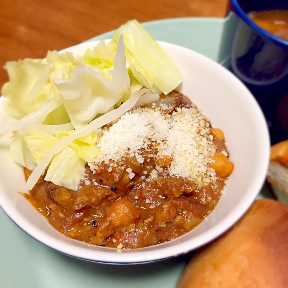 挽肉と豆のカレー|門乃ケルコさん