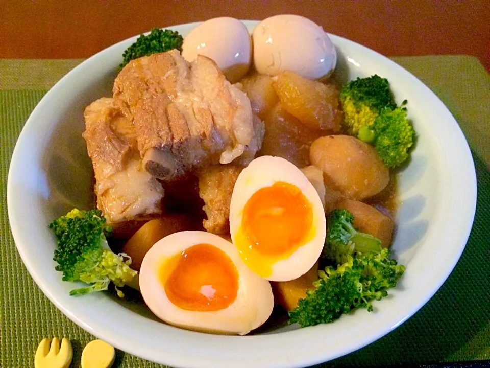 Braised pork Nagasaki-style&soft boiled egg☆豚の角煮と半熟卵|🌈Ami🍻さん