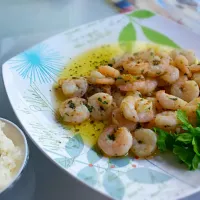 Garlic Butter Prawns and Rice|Kelly Ngoc Nguyenさん