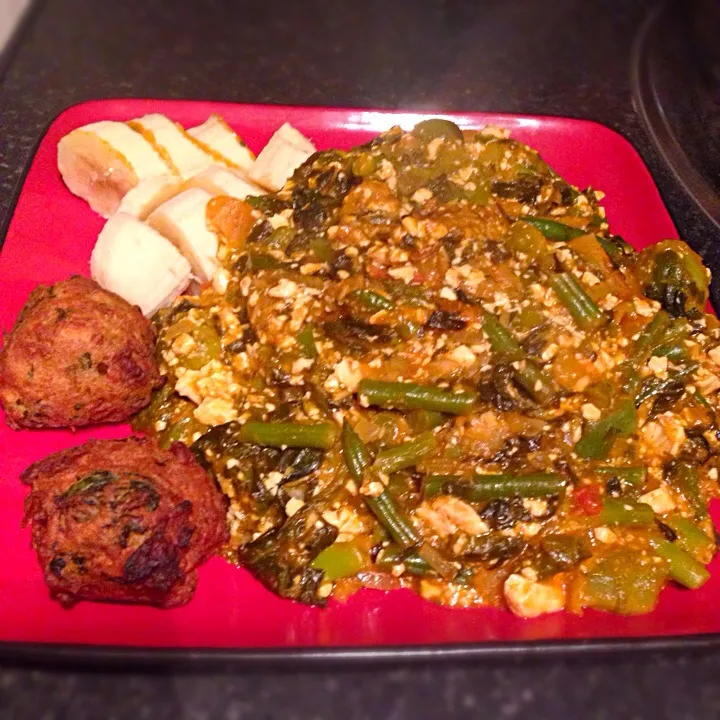 Tikka Coconut Curry avec Vegetable Pakora and Banana|rhi chanさん