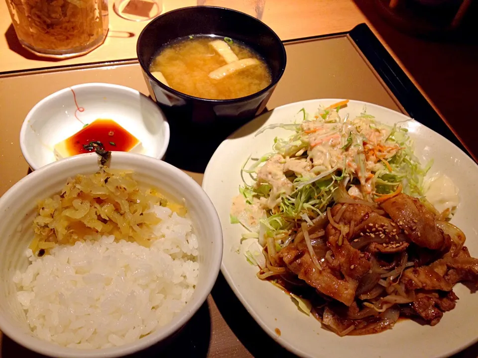 豚生姜焼き定食|Kunisanoさん