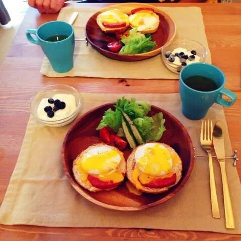 hawaiiな朝食♥︎エッグベネディクト ⠒̫⃝♥︎|tarachanさん