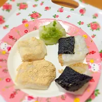 Snapdishの料理写真:きなこ、のり、ずんだもち|ehic_110さん