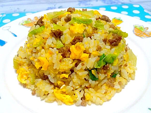 ひき肉とレタスチャーハン - Fried rice with minced meat & lettuce ❤️😋✨|Liezlさん