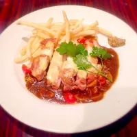 Chicken cheese baked demi-glace sauce（鶏肉のチーズ焼き デミグラスソース）|Polar Bearさん