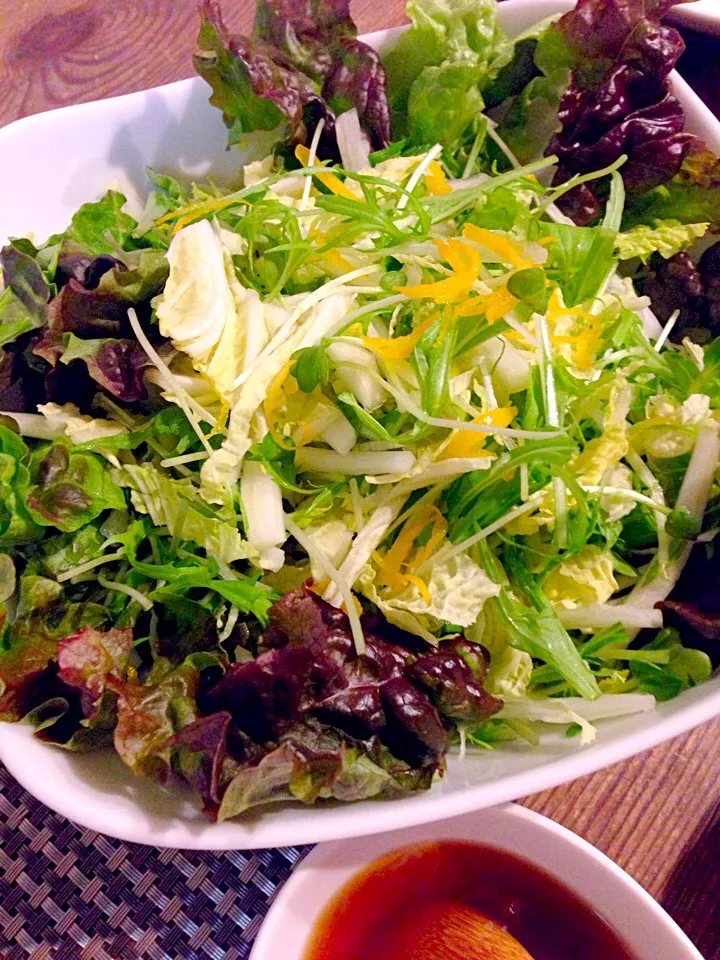 白菜と水菜の柚子風味サラダ🌿|まみりんごさん