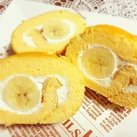 丸ごとバナナロールケーキ🍌カタツムリに見えませんか？(^^;;