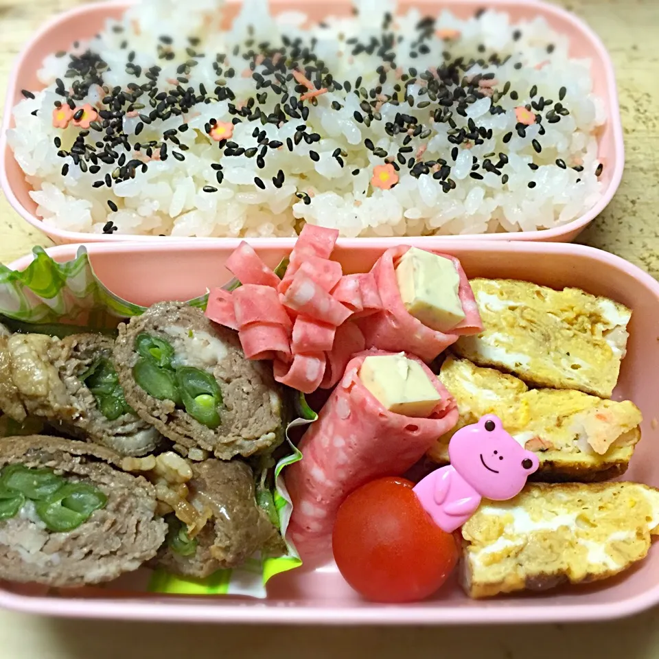 Snapdishの料理写真:本日の中１長女ちゃん弁当。|chihoさん