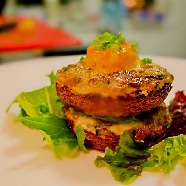 Omelette baked in Portobello mushrooms/ankur sharma SnapDish[スナップ