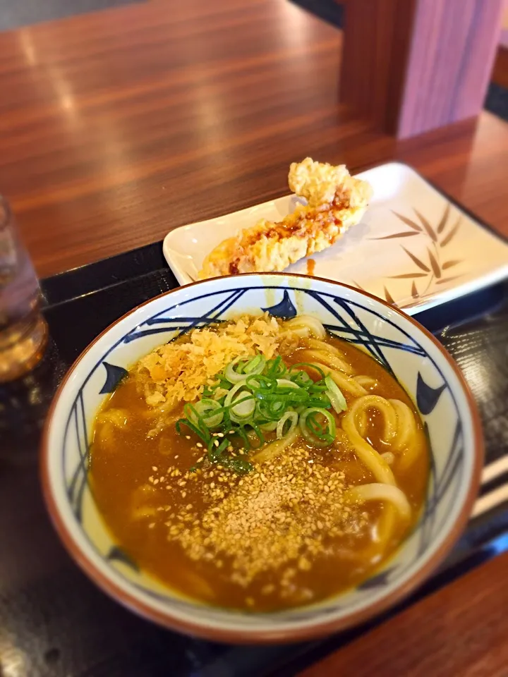 カレーうどん➕かしわ天|古山さん