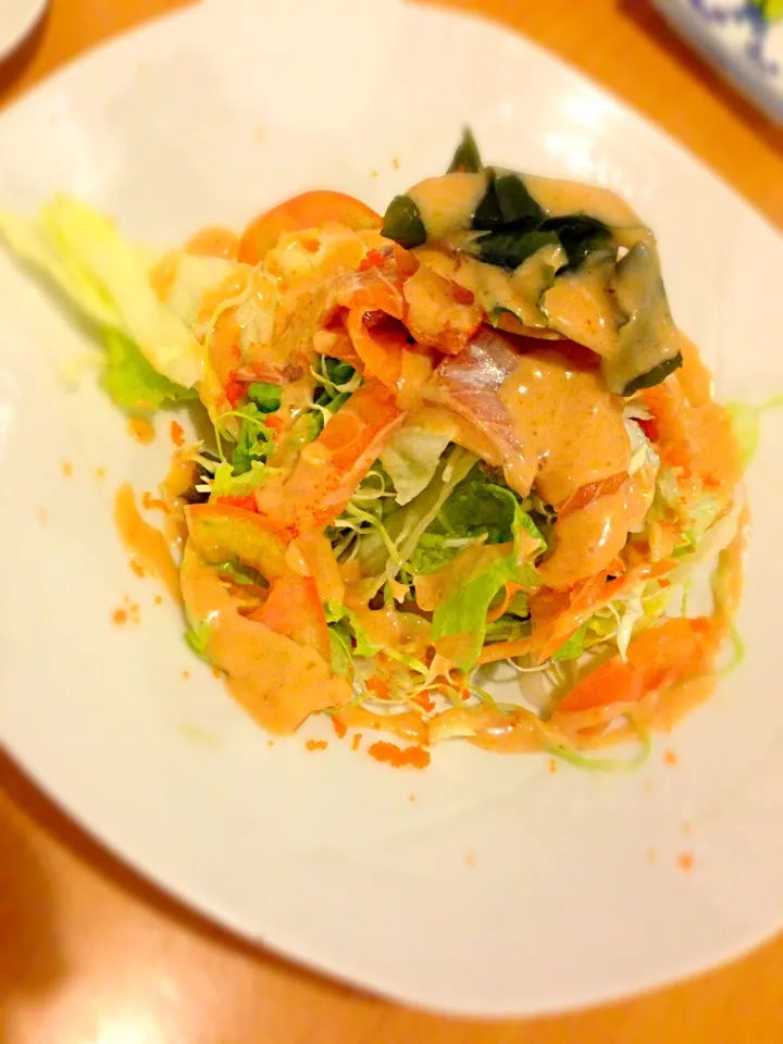 Salmon spicy salad ><|Anne~AunAunさん