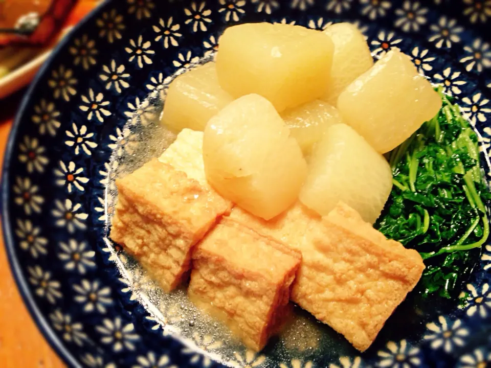 大根と厚揚げの塩麹煮|ちょいでぶさん