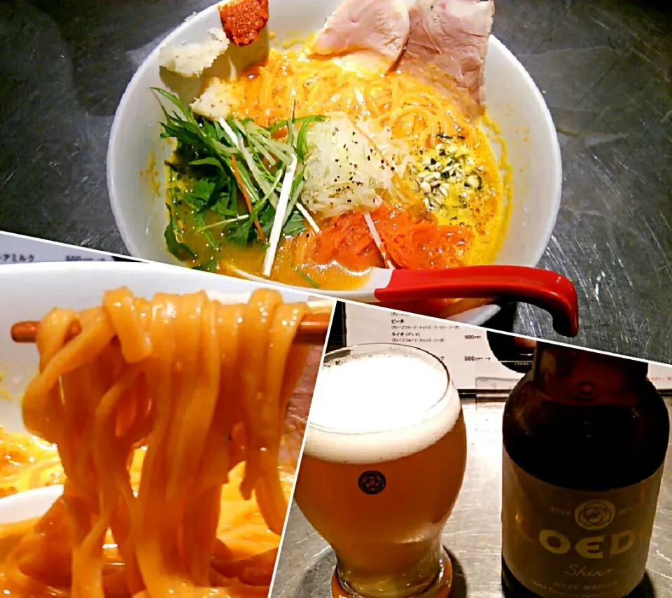 ソラノイロ＠麹町
ベジソバ 850円 + ビール 550円
#ラーメン #東京都千代田区 #麹町駅 #018|しんたたさん