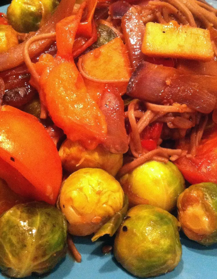 Savoury sprouts with soba noodles|Nick Hiderさん